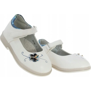 Detské baleríny na suchý zips profilovaná kožená vložka 6475