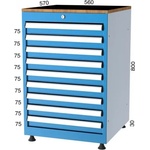 Kocel ШКАФ С 9 ЧЕКМЕДЖЕТА kocel - 5081 (5081)
