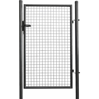Záhradná bránka, šírka 100 cm, výška 125 cm, okrúhle profily, dózický zámok, antracitová šedá