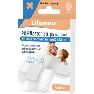 LIFEMED Univerzálne náplasti na rany 20 ks