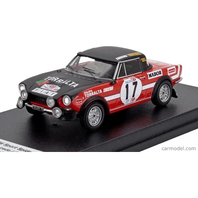 Trofeu Fiat 124 Sport Spider 1600 N 17 Rally Tap 1973 Mario Figueiredo Carlos Barata Černá Červená 1:43