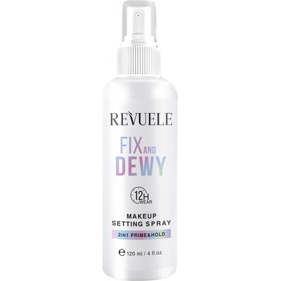 Revuele Makeup Setting Spray Fix And Dewy fixační sprej na make-up pro rozjasnění pleti 120 ml