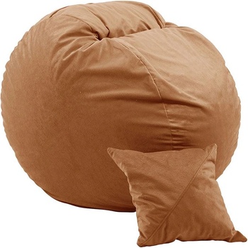 Image 1 of PUFRELAX Комплект Барбарон и декоративна възглавница, 450л. Matusalem, Creamsicle, Перящ се калъф, Подходящ за деца, Пълнеж с микс от мемори пяна и дунапрен, Гама Premium (PUF-M-MP-PT-CMS)