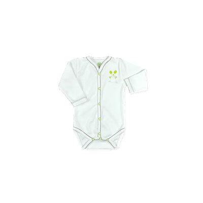 For Babies Боди с предно закопчаване и дълъг ръкав For Babies - Мишле, 6-12 месеца (00941 x)