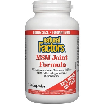 Natural Factors MSM Joint Formula, 240 капсули, Natural Factors