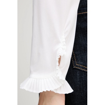 MOS MOSH Риза Mos Mosh HASSIE дамска в бяло със стандартна кройка с права яка 174320 (174320)