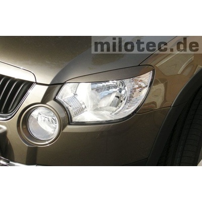 MILOTEC Kryty svetlometov Milotec (mračítka) - ABS čierny Škoda Yeti 2009->