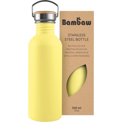 Bambaw Fľaša z nehrdzavejúcej ocele 500 ml Yellow Beam