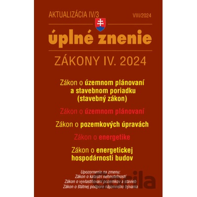 Aktualizácia IV/3 2024 – Stavebný zákon