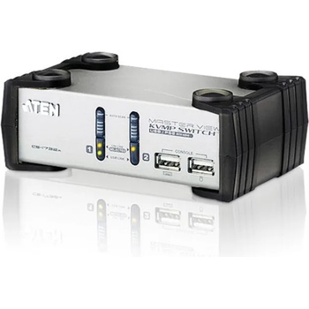 ATEN KVMP превключвател ATEN - CS1732A, 2-портов, PS/2-USB, VGA/Audio (ATEN-CS1732AC-AT)