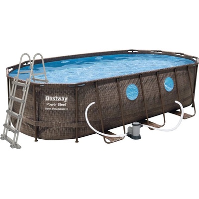 Bestway Power Steel Rattan Swim Vista 5,49 x 2,74 x 1,22 m 56716 – Zboží Mobilmania