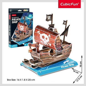 CubicFun Пъзел 3D Pirate Ship 22ч (1011094F)