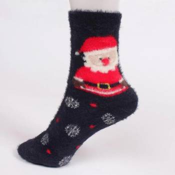Image 1 of Коледни чорапи в тъмносиньо с Дядо Коледа