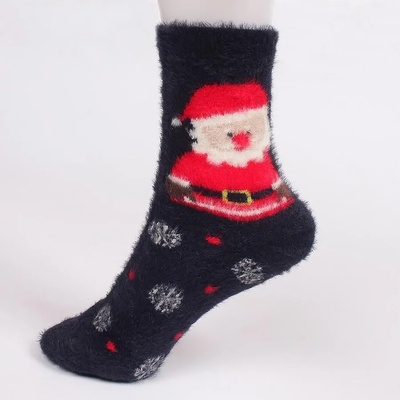 Коледни чорапи в тъмносиньо с Дядо Коледа