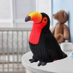 LEAN Toys Plush Toucan Bird Plush Toy Mascot Cuddly Toy Red 30cm