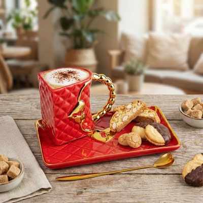 Dreboliiki Чаша с Чинийка и Лъжичка - Дамска Чантичка