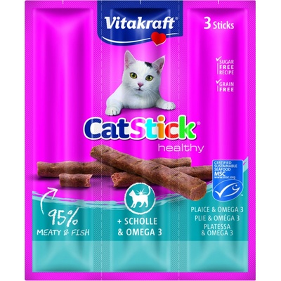 Vitakraft Cat Stick mini mäsové tyčinky s príchuťou platesy 18 g
