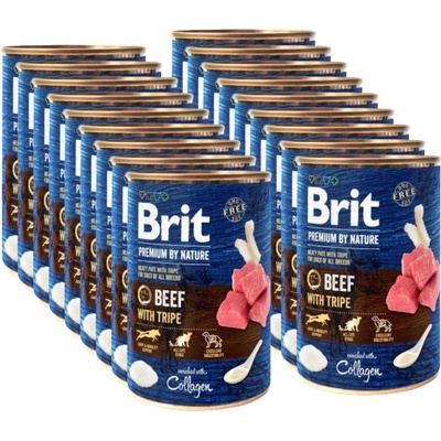 Brit Premium By Nature Hovädzie mäso s dršťkami 18 x 400 g