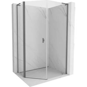 Mexen Mist L асиметрична отваряема петостенна душкабина 90 x 100 см, (8A8L-090-100-95-00)