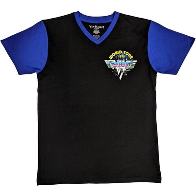 Van Halen 1978 Tour Dates (Back Print Raglan) Black & Purple L Риза (VHRL19MBPU03)