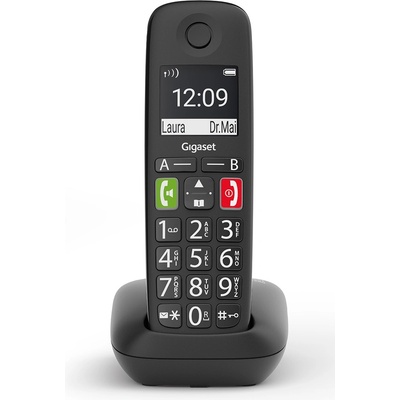 Gigaset Безжичен DECT телефон Gigaset E290 - черен (1015002)