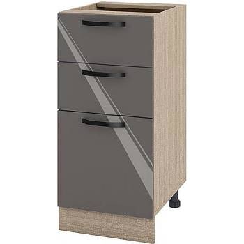 Image 1 of ИРИМ Долен кухненски шкаф Сити МФ-Антрацит гланц-05-27 40 см