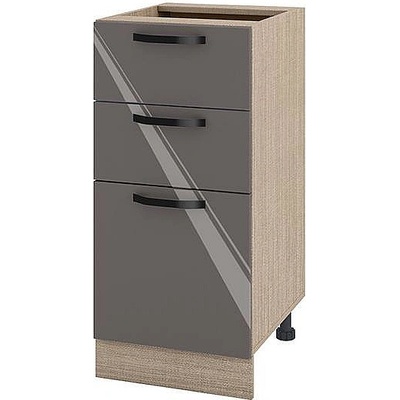 ИРИМ Долен кухненски шкаф Сити МФ-Антрацит гланц-05-27 40 см