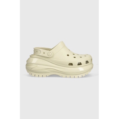 Crocs Чехли Crocs Classic Mega Crush Clog в бежово с платформа 207988 (207988.2Y2)