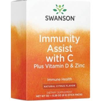 Swanson Immunity Assist with C Plus Vitamin D & Zinc, Citrus [30 x 8 грама]