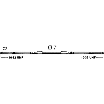 Ultraflex C2 ENGINE CONTROL CABLE - 21'/ 6‚41 m