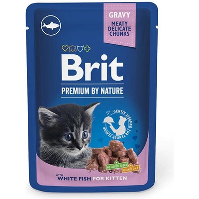 Brit Premium Cat Pouches whit fish Kitten 100 g