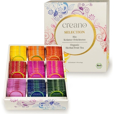 Creano BIO sada ovocných & bylinných čajů 90 sáčků 9 příchutí 180 g