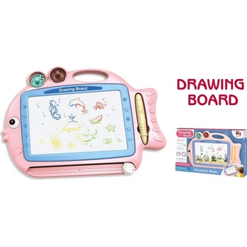 HM Studio Kreslící tabulka rybka 2 v 1 oboustranná