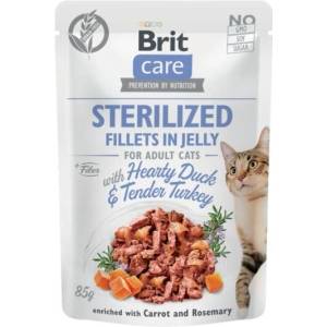 Brit Cat Pouch Sterilized Hearty Duck & Tender Turkey in Jelly с Патешко и Пуешко 85gr