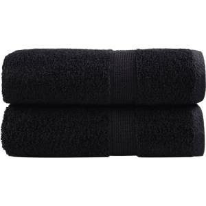 vidaXL Премиум кърпи за пране SOLUND 2 бр. Черни 30x30 см 600 г/м2 (137419)