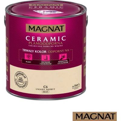 ŚNIEŻKA MAGNAT CERAMIC interiérová emulzní keramická barva C6 Lněný nefrit hedvábný polomat 2,5 l