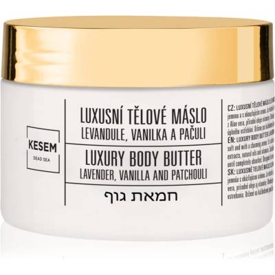 KESEM Luxury Body Butter Lavender, Vanilla & Patchouli масло за тяло levandule, vanilka a pačuli 350ml