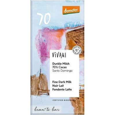 Vivani Mliečna čokoláda 70% extra tmavá BIO 90 g