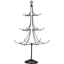 Clayre & Eef Černá antik kovová dekorace stromek Christmas Tree - Ø 41*71 cm