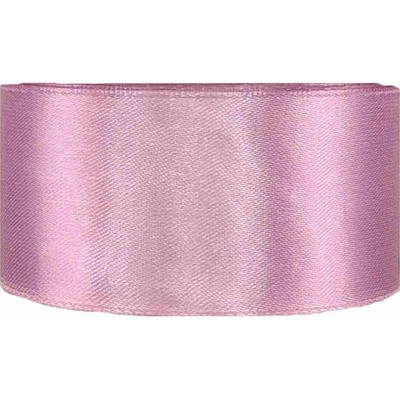 Saténová stuha oboustranná 25m x 38mm šeříková