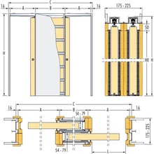 Pouzdro Eclisse zákryt 80+80/197/17,5 SDK