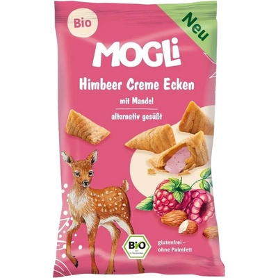 MOGLI BEZGLUTÉNOVÉ BIO ROŽKY S KRÉMOM Z MANDLÍ A MALÍN 30 g