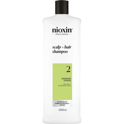 Nioxin System 2 čistiaci šampón pre jemné až normálne vlasy 1000 ml