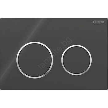 Geberit 115.085. KM. 1 - Бутон за смиване Omega20 21, 2x14, 2 cm черно/лъскав хром (GB0079)