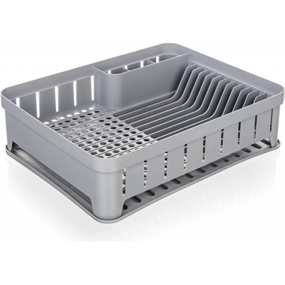 BANQUET Odkapávač na nádobí plastový myKITCHEN Color 40 x 31 x 12 cm, šedá silver