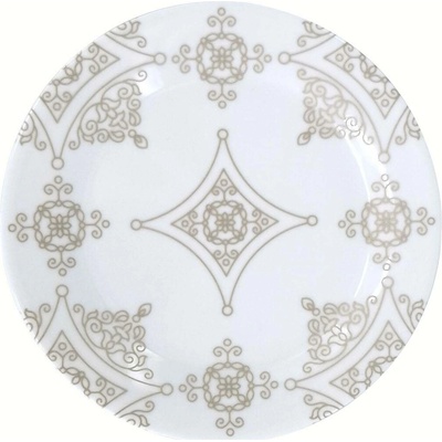 Dezertní porcelánový talíř Ronda Baroko, ø 19 cm, taupe, by inspire