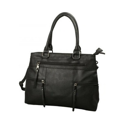 dariya Handtasche mit 2 Hauptfächern schwarz PU