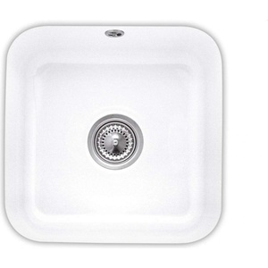 Villeroy & Boch - Керамична мивка 45x45 см с отвод, CeramicPlus, алпийско бяло 670301R1 (670301R1) Мивка за вграждане