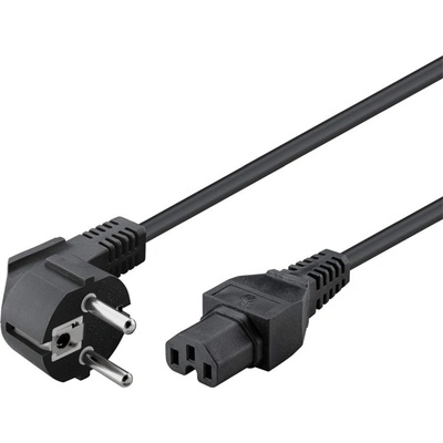 PremiumCord Захранващ кабел CEE7/7, SCHUKO - C15 M/F, 2 m, черен KPSPS2 (KPSPS2)