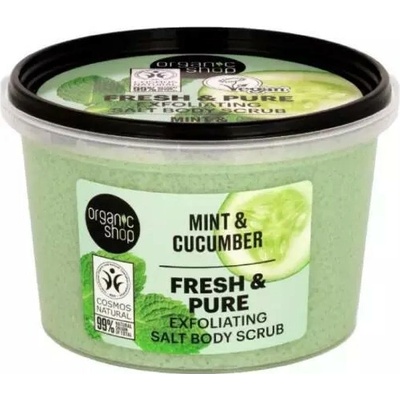 Organic Shop telový peeling mint cucumber 250 ml